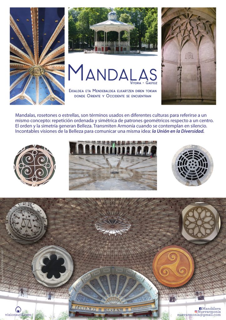 Cartel de la exposicion de mandalas en Vitoria