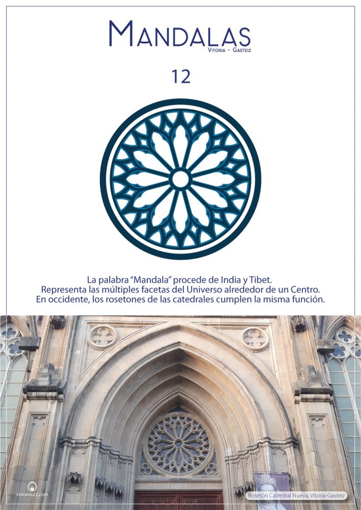 Rosetón de la puerta principal de la Catedral Nueva en Vitoria-Gasteiz.