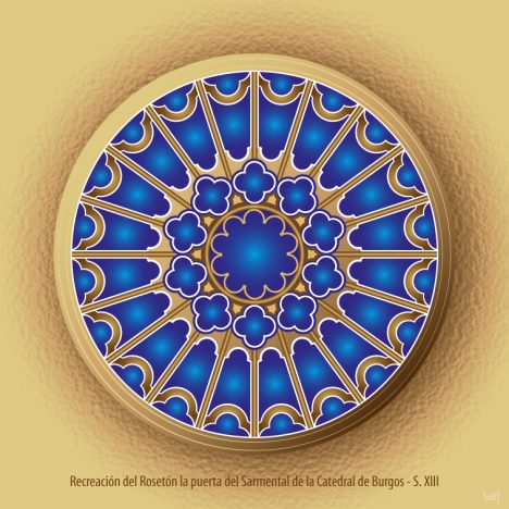 Rosetón mandala de la catedral gótica de Burgos