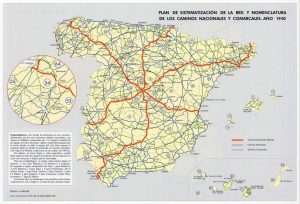 Mapa de las carreteras radiales nacionales