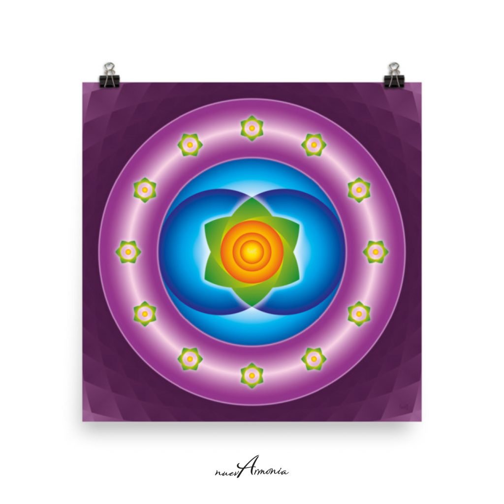 Mandala póster de Vesica Piscis de nuestra tienda de mandalas nuevArmonía