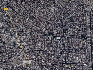 Mapa de CABA desde la Plaza Miserere a la Basílica del Espíritu Santo en Palermo