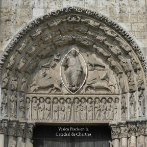 Vesica Piscis en la portada de la catedral de Chartres - Francia