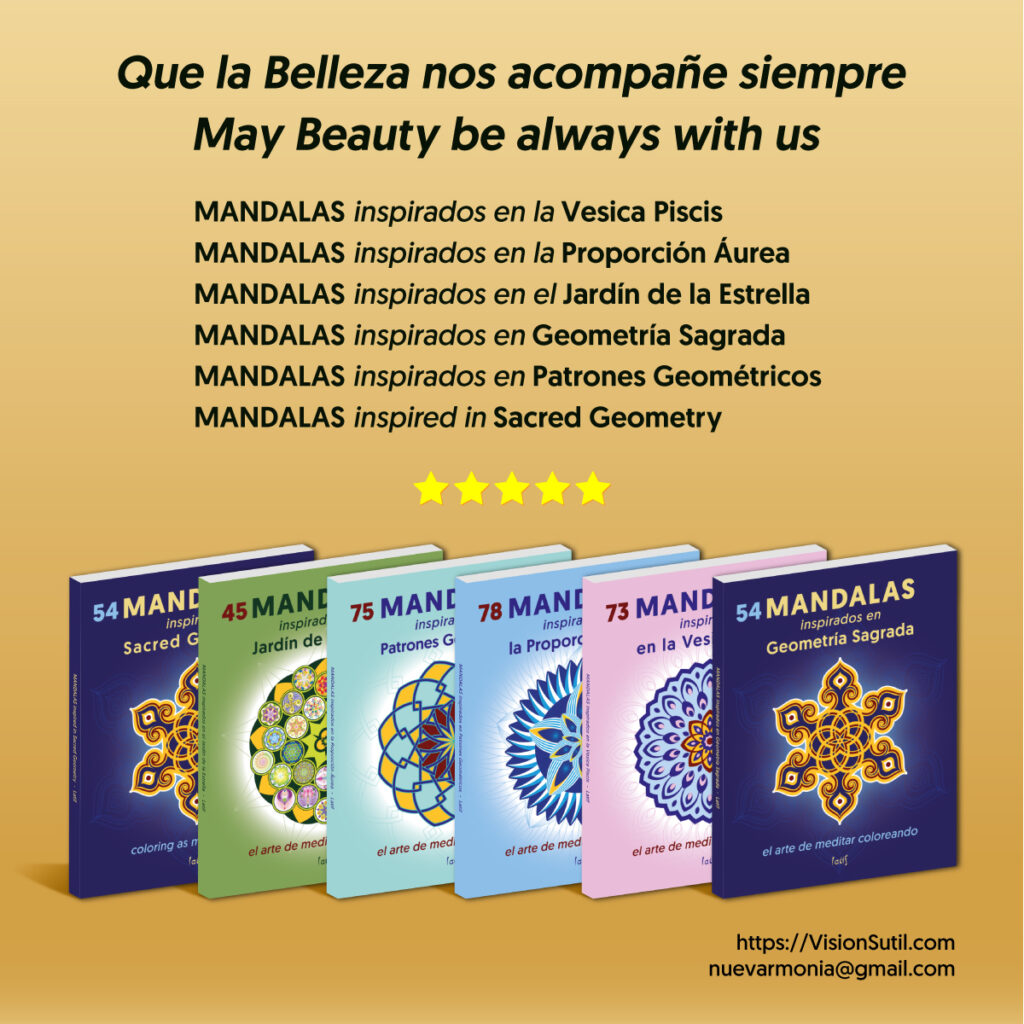 Colección de libros de mandalas para el Camino Safrado de la Geometría