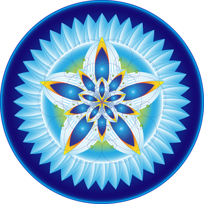 Mandala Gratitud cielo tierra, creado por Latif
