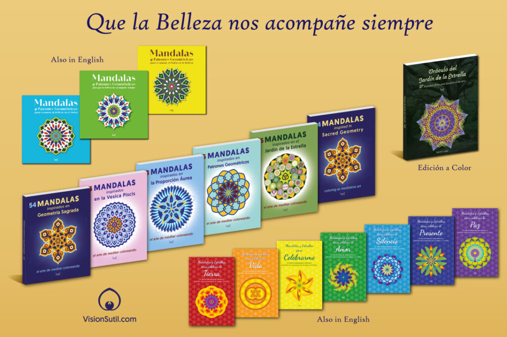 Colección de libros de mandalas en Amazon. En español y en inglés.