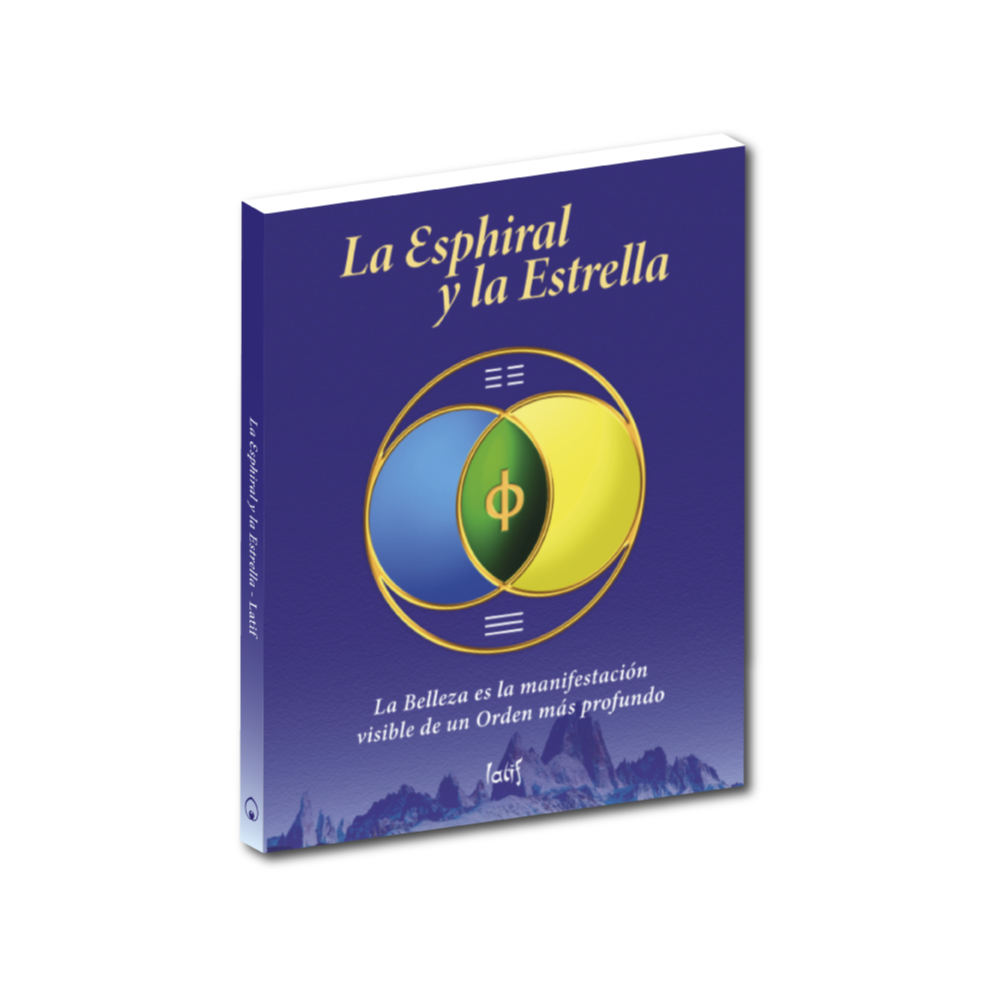 Portada del libro La Esphiral y la Estrella junto a una construcción geométrica de la Vesica Piscis.